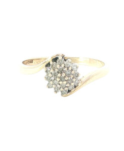 9ct Gold 0.15ct Diamond Cluster Ring