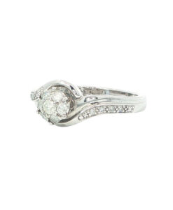 Alternative view of 9ct White Gold 0.25ct Diamond Cluster Ring