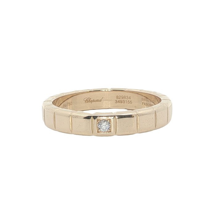 Chopard 18ct Yellow Gold Diamond ICE CUBE Band Ring - Image 2