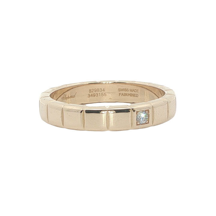 Chopard 18ct Yellow Gold Diamond ICE CUBE Band Ring - Image 3