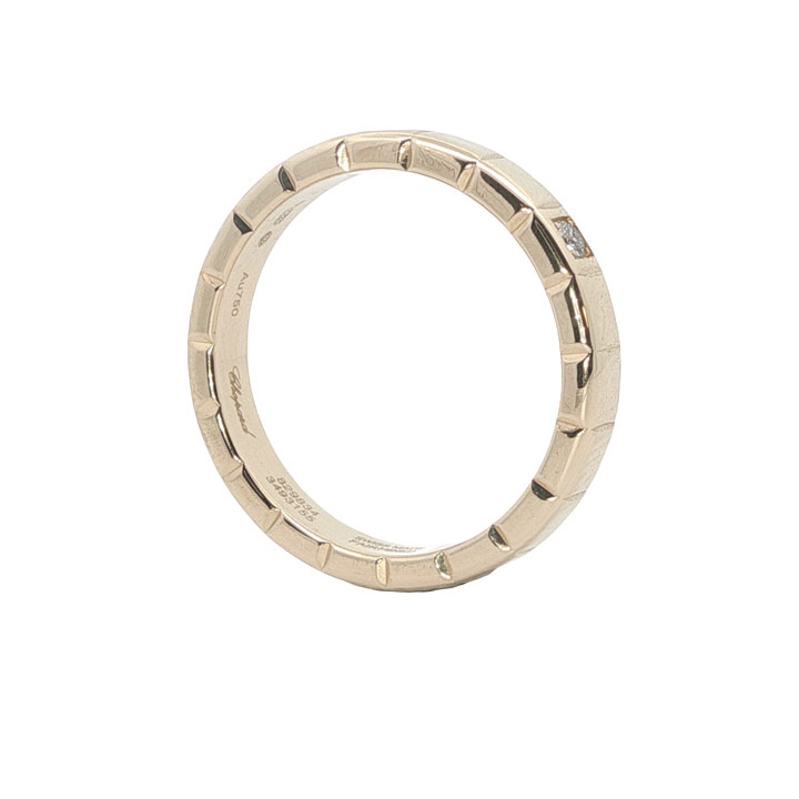 Chopard 18ct Yellow Gold Diamond ICE CUBE Band Ring - Image 6