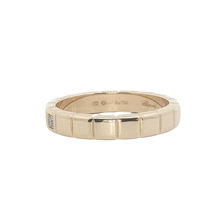 Chopard 18ct Yellow Gold Diamond ICE CUBE Band Ring - Image 5