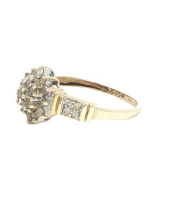 Alternative view of 9ct Gold 0.50ct Champagne Diamond Cluster Ring