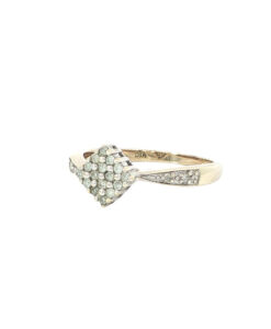 Alternative view of 9ct Gold 0.25ct Diamond Cluster Ring