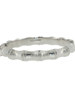 Vintage Sterling Silver Bamboo Bangle dated 1979 - Image 2