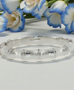 Vintage Sterling Silver Bamboo Bangle dated 1979