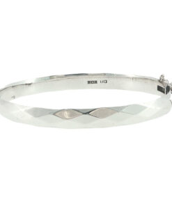 Vintage Sterling Silver Harlequin Design Bangle Bracelet dated 1972