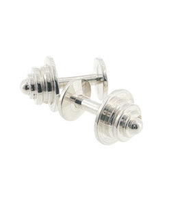 Vintage Tiffany & Co. Sterling Silver Dumbbell Cufflinks by Paloma Picasso – London Hallmarked 2003 - Image 3