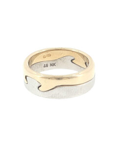 Georg Jensen 18ct Gold 2 Part Fusion Ring size 49
