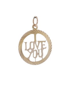 Alternative view of Vintage Georg Jensen 9ct Gold “I LOVE YOU” Pendant – London 1979