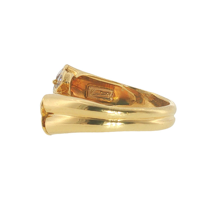 Vintage Kutchinsky Sapphire & Diamond Cluster Ring in 18ct Yellow Gold – London 1976 - Image 10