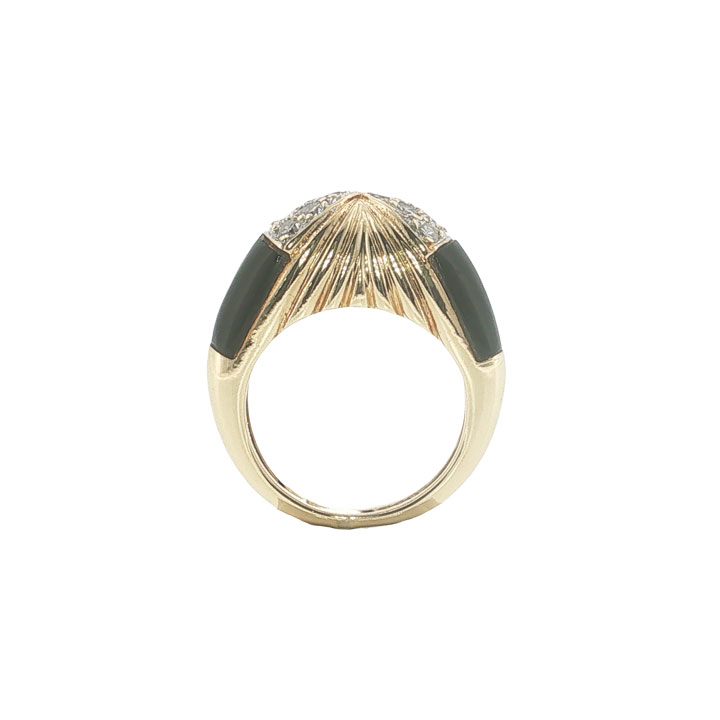 Vintage Kutchinsky 18ct Yellow Gold Diamond & Black Onyx Ring – circa 1975 - Image 5