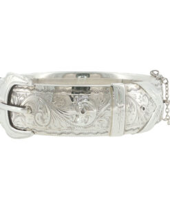 Vintage Sterling Silver Buckle Bangle – Birmingham 1960 - Image 2