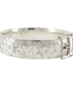 Alternative view of Vintage Georg Jensen Sterling Silver Hand Engraved Bangle – London 1965