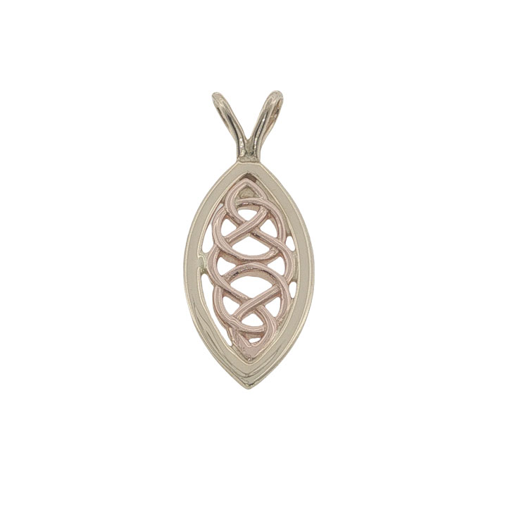 CLOGAU 9ct Yellow & Rose Gold Royalty Pendant