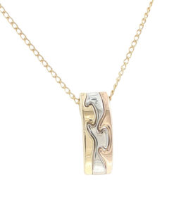 Alternative view of Georg Jensen Fusion Pendant Necklace by Nina Koppel – 18ct Yellow, White & Rose Gold
