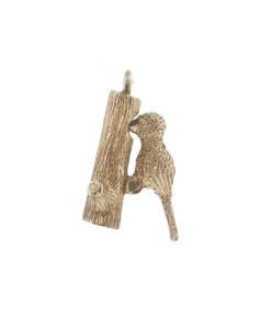 Alternative view of Vintage 9ct Gold Woodpecker Charm dated 1967