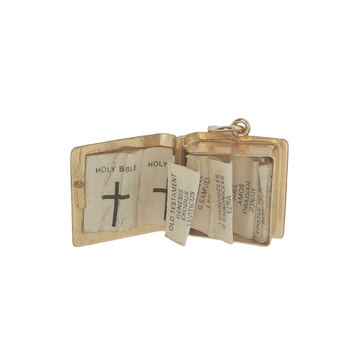 Vintage Georg Jensen 9ct Gold Holy Bible Charm | London 1977 - Image 4