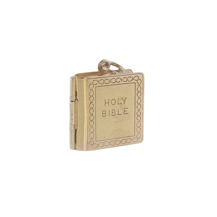 Vintage Georg Jensen 9ct Gold Holy Bible Charm | London 1977 - Image 2
