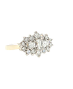 18ct Yellow Gold 1.75ct Diamond Cluster Ring - Image 3