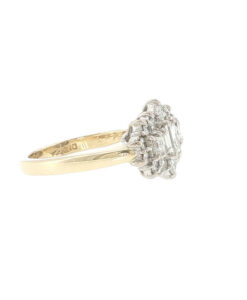 18ct Yellow Gold 1.75ct Diamond Cluster Ring - Image 4