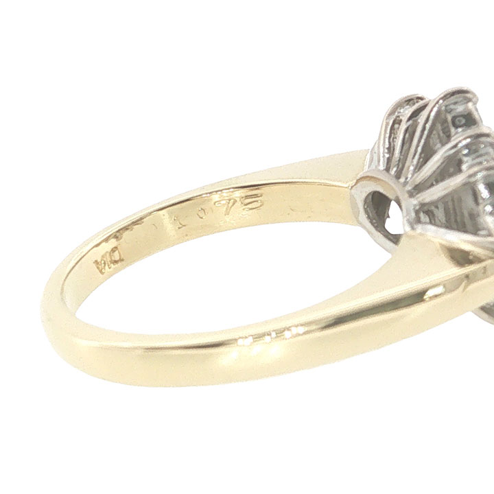 18ct Yellow Gold 1.75ct Diamond Cluster Ring - Image 5