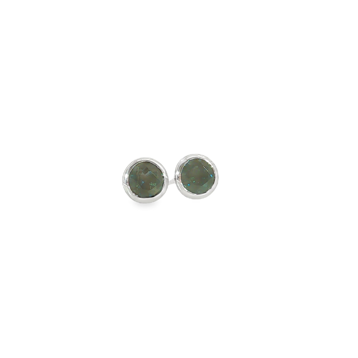 sterling silver London blue topaz stud earrings