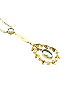Antique Edwardian Aquamarine Lavalier Necklace