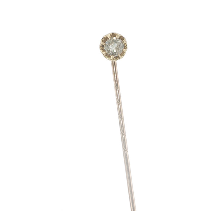 9ct gold diamond stick pin