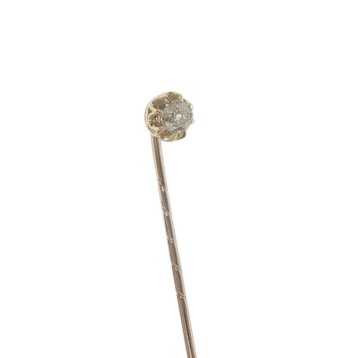 9ct gold diamond stick pin