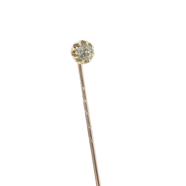 9ct gold diamond stick pin