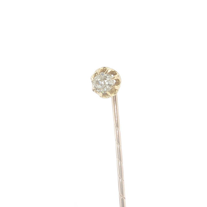 9ct gold diamond stick pin
