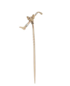 Vintage 9ct Gold Fox Stick Pin