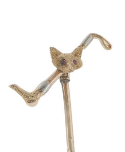 Vintage 9ct Gold Fox Stick Pin