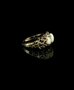 Vintage 9ct Gold Opal Trilogy Ring