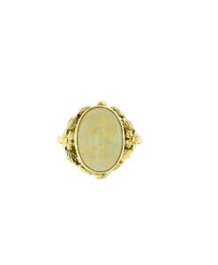vintage floral opal ring