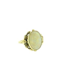 vintage floral opal ring