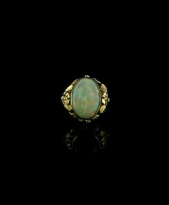 vintage floral opal ring