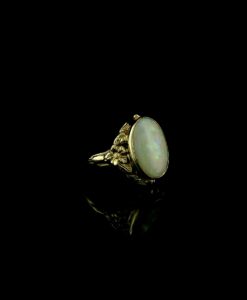 vintage floral opal ring