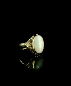 vintage floral opal ring