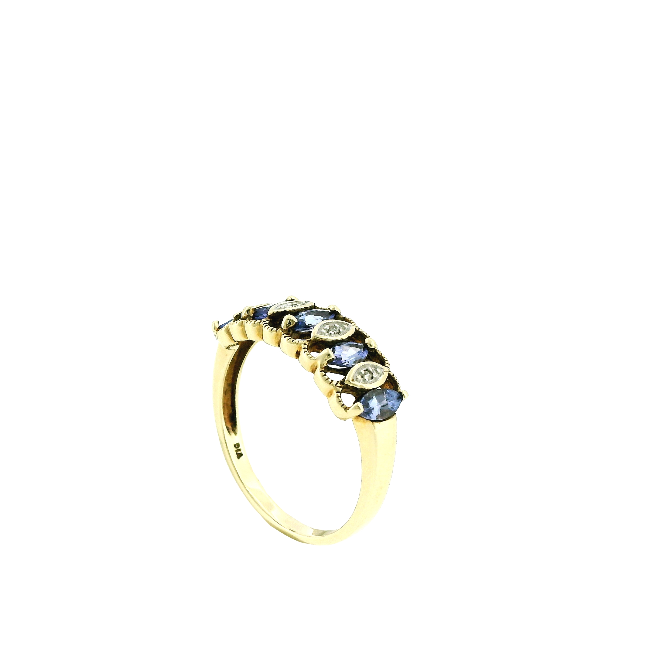 9ct Gold Tanzanite and Diamond Ring
