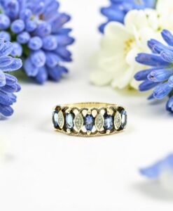 9ct Gold Tanzanite and Diamond Ring