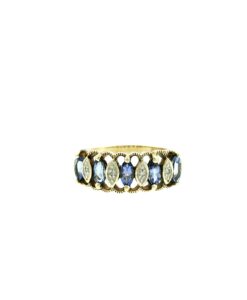 9ct Gold Tanzanite and Diamond Ring