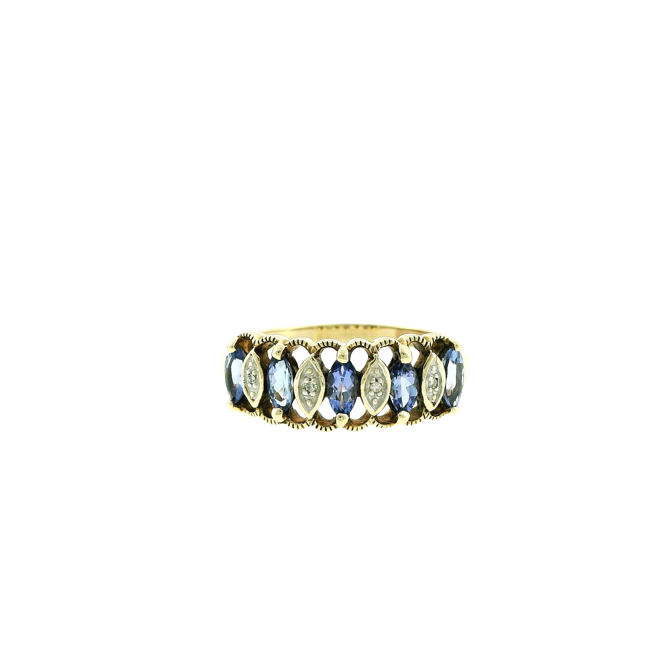 9ct Gold Tanzanite and Diamond Ring