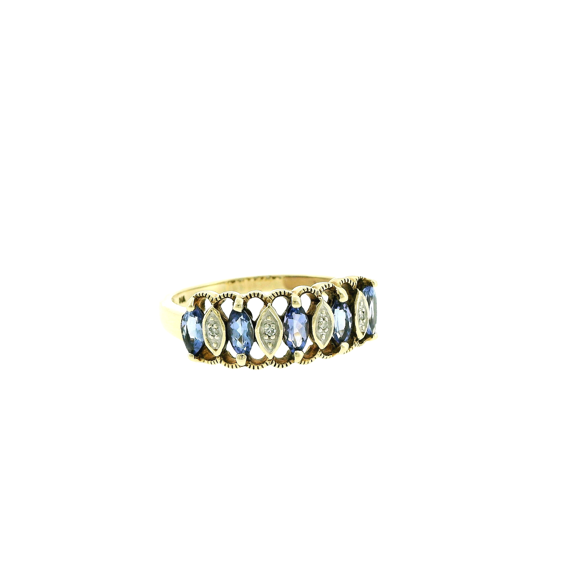 9ct Gold Tanzanite and Diamond Ring