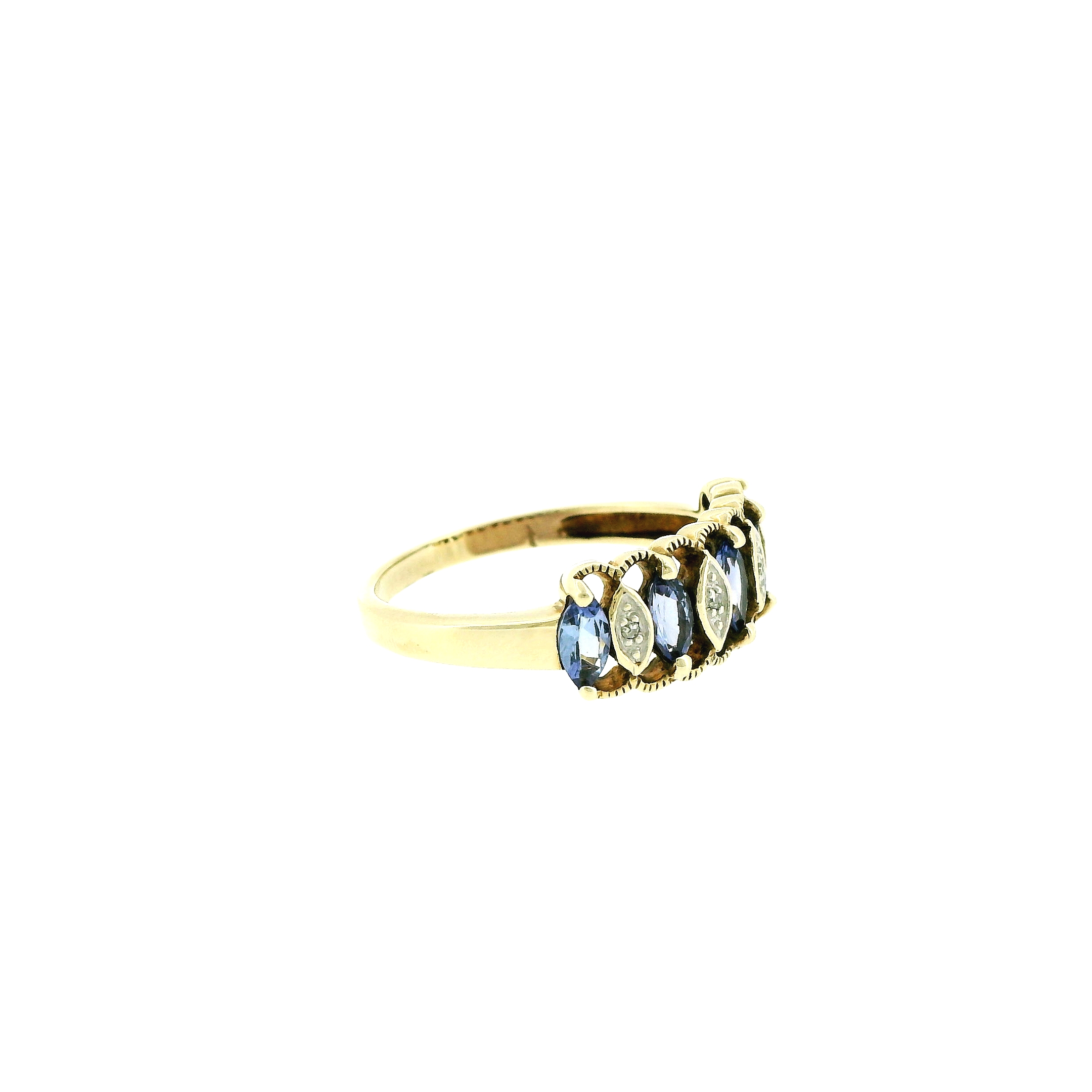 9ct Gold Tanzanite and Diamond Ring