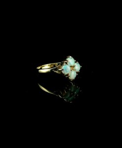 Vintage 9ct Gold Opal Cluster Ring