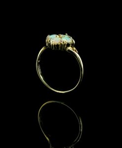 Vintage 9ct Gold Opal Cluster Ring
