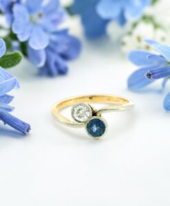 15ct Gold Sapphire Diamond Ring