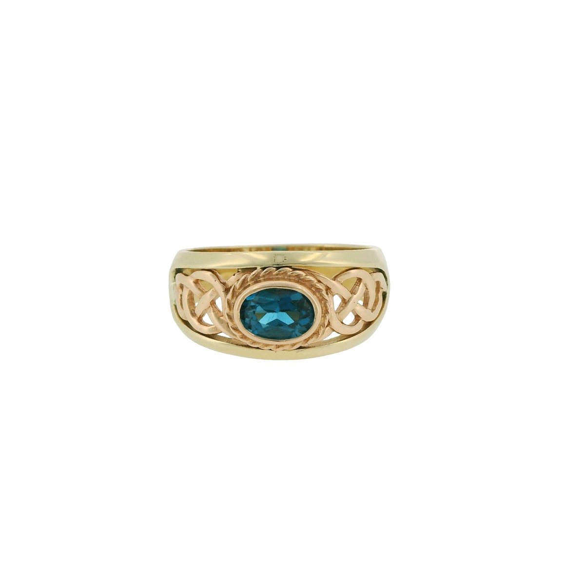 Vintage Clogau Gold Blue Topaz Ring